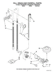 04 - Fill, Drain And Overfill Parts parts for Magic Chef Dishwasher CDB7000AWW3 from AppliancePartsPros.com