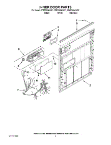 03 - Inner Door Parts parts for Magic Chef Dishwasher CDB7000AWS2 from AppliancePartsPros.com