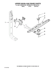 07 - Upper Wash And Rinse Parts parts for Magic Chef Dishwasher CDB7000AWS2 from AppliancePartsPros.com