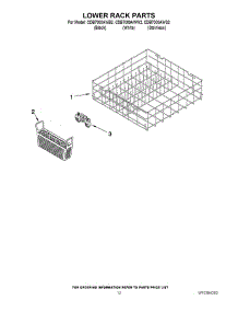 10 - Lower Rack Parts parts for Magic Chef Dishwasher CDB7000AWS2 from AppliancePartsPros.com