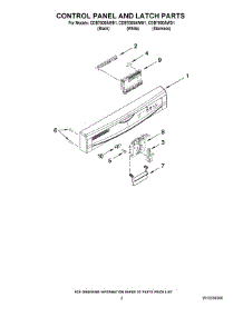 02 - Control Panel And Latch Parts parts for Maytag Dishwasher CDB7000AWS1 from AppliancePartsPros.com