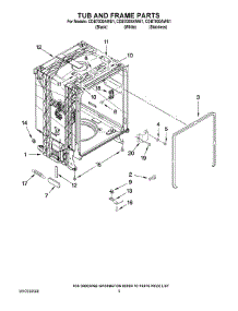 05 - Tub And Frame Parts parts for Maytag Dishwasher CDB7000AWS1 from AppliancePartsPros.com