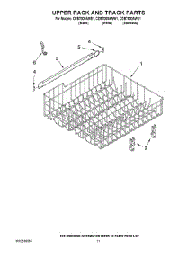 09 - Upper Rack And Track Parts parts for Maytag Dishwasher CDB7000AWS1 from AppliancePartsPros.com