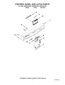 02 - Control Panel And Latch Parts parts for Magic Chef Dishwasher CDB7000AWB2 from AppliancePartsPros.com