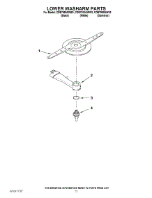 11 - Lower Washarm Parts parts for Magic Chef Dishwasher CDB7000AWB3 from AppliancePartsPros.com