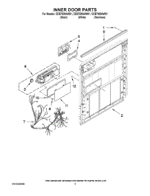 03 - Inner Door Parts parts for Maytag Dishwasher CDB7000AWB1 from AppliancePartsPros.com