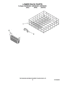 10 - Lower Rack Parts parts for Maytag Dishwasher CDB7000AWW1 from AppliancePartsPros.com