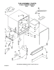 03 - Tub Assembly Parts parts for Maytag Dishwasher CDB4000XB0 from AppliancePartsPros.com