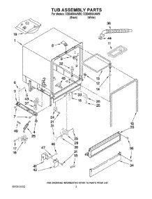 03 - Tub Assembly Parts parts for Maytag Dishwasher CDB4000AWW0 from AppliancePartsPros.com