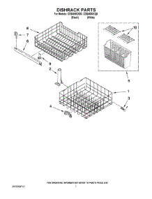 06 - Dishrack Parts parts for Maytag Dishwasher CDB4000XQ0 from AppliancePartsPros.com