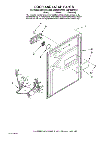03 - Door And Latch Parts parts for Maytag Dishwasher CDB1500AWW3 from AppliancePartsPros.com