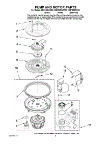 08 - Pump And Motor Parts parts for Maytag Dishwasher CDB1500AWW3 from AppliancePartsPros.com
