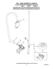 06 - Fill And Overfill Parts parts for Maytag Dishwasher CDB1500AWS3 from AppliancePartsPros.com