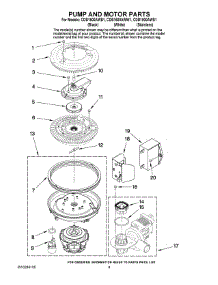 08 - Pump And Motor Parts parts for Maytag Dishwasher CDB1500AWS1 from AppliancePartsPros.com