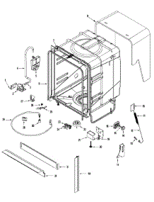 06 - Tub parts for Magic Chef Dishwasher CDB1500AWZ from AppliancePartsPros.com