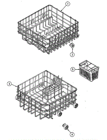 Racks parts for Magic Chef Dishwasher OEMM1-DU2J-C from AppliancePartsPros.com