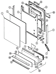 Door (Du20jv) parts for Magic Chef Dishwasher OEMM1-DU20JV from AppliancePartsPros.com