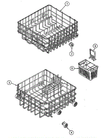 Racks (Du5j / Du5j-Can) parts for Magic Chef Dishwasher OEMM1-DU5J from AppliancePartsPros.com