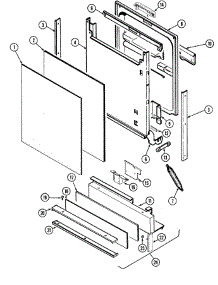 Door parts for Magic Chef Dishwasher OEMM1-DU2J-CAN from AppliancePartsPros.com