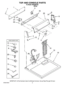02 - Top And Console Parts parts for Maytag Dryer HED4300TQ0 from AppliancePartsPros.com