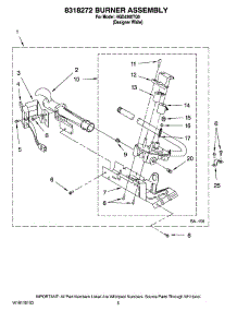 03 - 8318272 Burner Assembly parts for Maytag Dryer HGD4300TQ0 from AppliancePartsPros.com