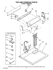 02 - Top And Console Parts parts for Maytag Dryer YHED4300TQ0 from AppliancePartsPros.com