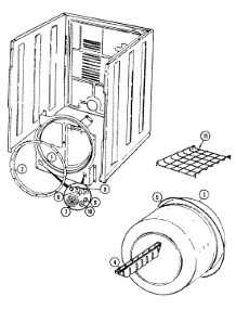 04 - Tumbler parts for Magic Chef Dryer YG206KA from AppliancePartsPros.com