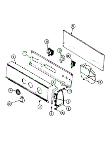 02 - Control Panel parts for Magic Chef Dryer YG216KW from AppliancePartsPros.com