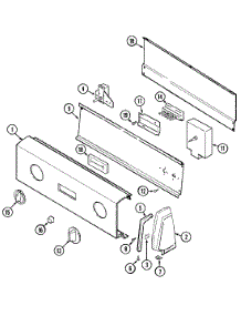 02 - Control Panel parts for Magic Chef Dryer YG228LV from AppliancePartsPros.com