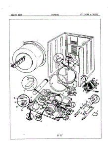 02 - Cylinder & Drive parts for Magic Chef Dryer YG20EY1 from AppliancePartsPros.com