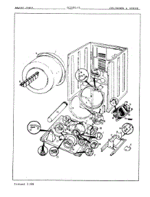 02 - Cylinder & Drive parts for Magic Chef Dryer YG20FY4K from AppliancePartsPros.com