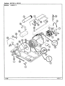 05 - Motor & Drive (Yg20hv3) parts for Magic Chef Dryer YG20HV3 from AppliancePartsPros.com