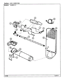04 - Gas Carrying (Yg20hv3) parts for Magic Chef Dryer YG20HV3 from AppliancePartsPros.com