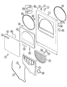 03 - Door parts for Magic Chef Dryer YG224LM from AppliancePartsPros.com