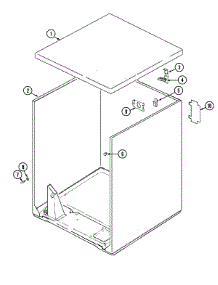 02 - Cabinet (Yg209kv) parts for Magic Chef Dryer YG209KV from AppliancePartsPros.com
