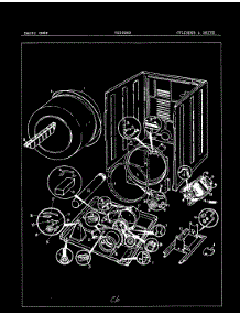 02 - Cylinder & Drive parts for Magic Chef Dryer YE20EA2 from AppliancePartsPros.com