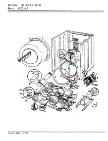 04 - Cylinder & Drive parts for Magic Chef Dryer YE20JA5 from AppliancePartsPros.com