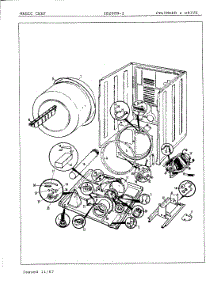 02 - Cylinder & Drive parts for Magic Chef Dryer YE20FY2 from AppliancePartsPros.com