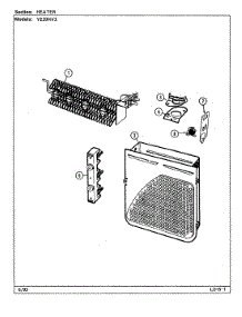 04 - Heater (Ye20hv3) parts for Magic Chef Dryer YE20HV3 from AppliancePartsPros.com