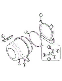 06 - Tumbler parts for Magic Chef Dryer YE225LV from AppliancePartsPros.com