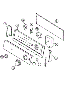 02 - Control Panel parts for Magic Chef Dryer CYE4000AYS from AppliancePartsPros.com