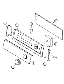 02 - Control Panel parts for Magic Chef Dryer CYG2000AWW from AppliancePartsPros.com