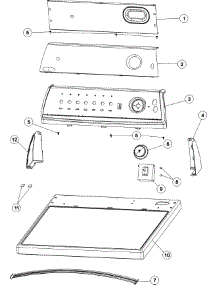 03 - Control Panel & Top parts for Magic Chef Dryer CYG1005AWW from AppliancePartsPros.com