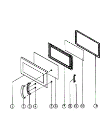 Door Assy parts for Magic Chef Microwave MCO160UW from AppliancePartsPros.com