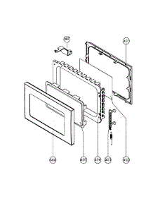 Door Assy parts for Magic Chef Microwave MCO2122ARW from AppliancePartsPros.com