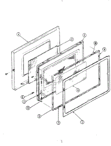 03 - Door (M5fk-1-W9 & Dm81) parts for Magic Chef Microwave M5FK-1-W9 from AppliancePartsPros.com
