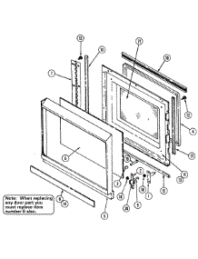03 - Door parts for Magic Chef Microwave M46H-14T from AppliancePartsPros.com