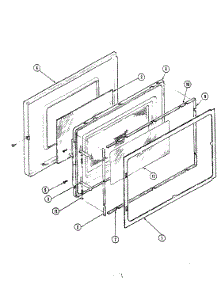03 - Door parts for Magic Chef Microwave M60D from AppliancePartsPros.com