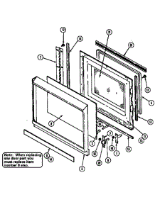 Door parts for Magic Chef Microwave DM126 from AppliancePartsPros.com