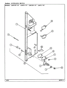 04 - Interlock Switch parts for Magic Chef Microwave CM47H-14T from AppliancePartsPros.com